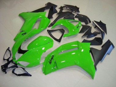 Verde Negro Mate Carenado Moto Kawasaki ZX6R 2007-2008