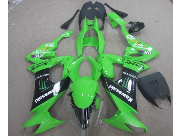 Verde Negro Monster Carenado Moto Kawasaki ZX10R 2008-2010 Verde Negro Monster Carenado Moto Kawasaki ZX10R 2008-2010