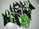 Verde Negro Plástica Moto Kawasaki ZX6R 2013-2018 Verde Negro Plástica Moto Kawasaki ZX6R 2013-2018