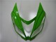 Verde Negro Plástica Moto Kawasaki ZX6R 2013-2018 Verde Negro Plástica Moto Kawasaki ZX6R 2013-2018