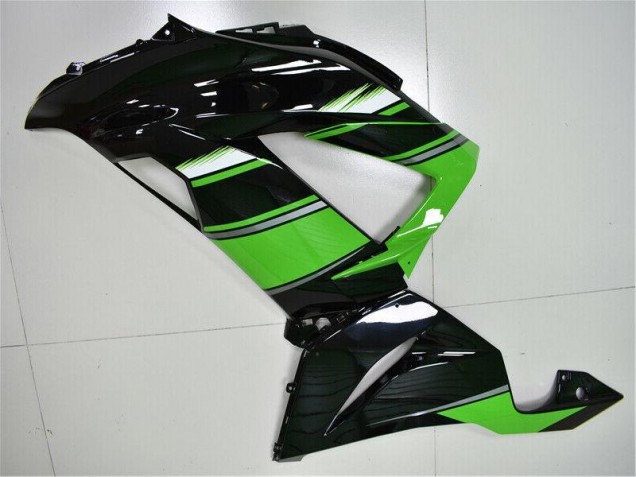 Verde Negro Plástica Moto Kawasaki ZX6R 2013-2018 Verde Negro Plástica Moto Kawasaki ZX6R 2013-2018