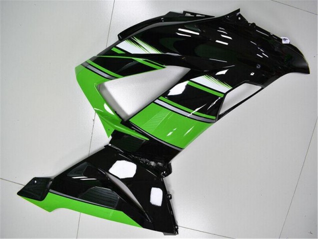 Verde Negro Plástica Moto Kawasaki ZX6R 2013-2018 Verde Negro Plástica Moto Kawasaki ZX6R 2013-2018