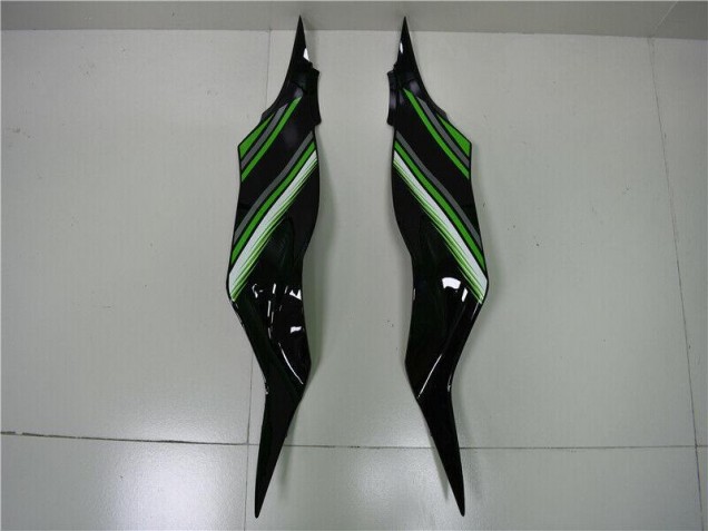 Verde Negro Plástica Moto Kawasaki ZX6R 2013-2018 Verde Negro Plástica Moto Kawasaki ZX6R 2013-2018