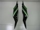 Verde Negro Plástica Moto Kawasaki ZX6R 2013-2018 Verde Negro Plástica Moto Kawasaki ZX6R 2013-2018