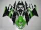 Verde Negro Plástica Moto Kawasaki ZX6R 2013-2018 Verde Negro Plástica Moto Kawasaki ZX6R 2013-2018