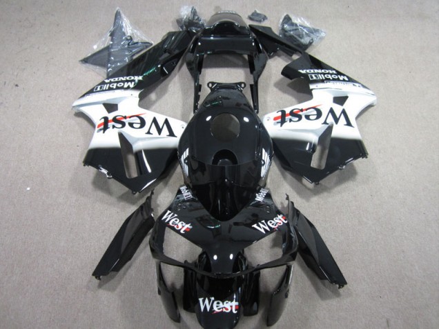 West Blanco Negro Carenado Moto Honda CBR 600 RR 2003-2004 West Blanco Negro Carenado Moto Honda CBR 600 RR 2003-2004